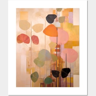 Abstract Botanical Earthy Warm Tones Posters and Art